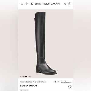Stuart Weitzman, 5050, pull on over the knee leather boot.  Size 8.5M